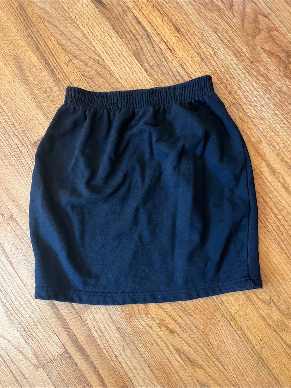 Esprit vintage medium/large fleece  Black Elastic-Waist Mini Skirt